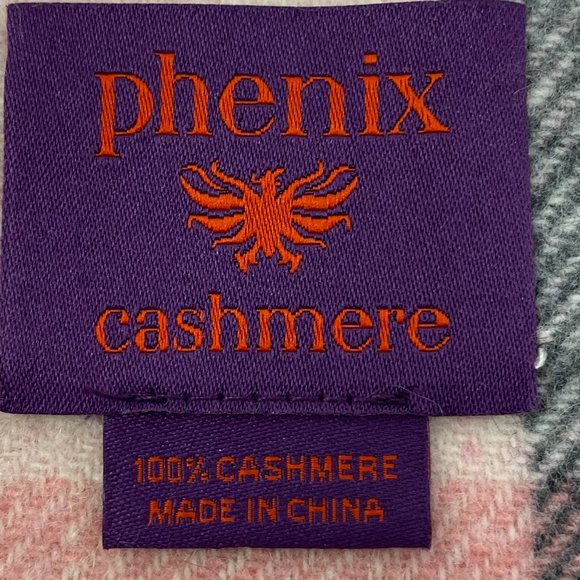 Phenix cashmere 100% Cashmere Plaid Scarf! - Picture 7 of 7